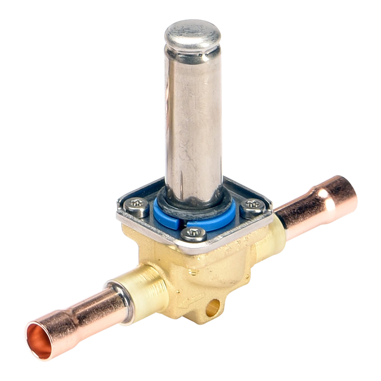 شیر برقی دانفوس EVR 6 سایز 1/2 اینچ مهره ای Flare مناسب سردخانه، چیلر، کندانسینگ یونیت و سیستم های تبرید صنعتی