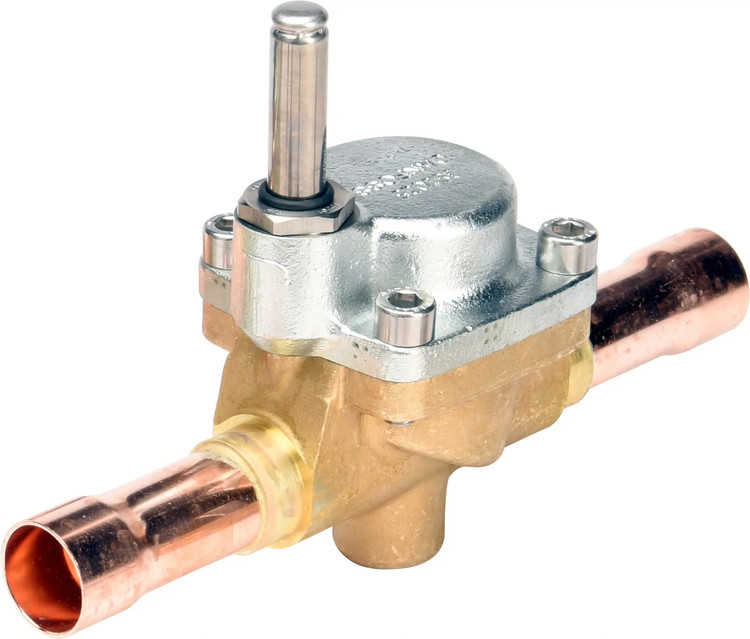 شیر برقی دانفوس EVR25 سایز 1-1/8 اینچ جوشی ODF مناسب سردخانههای صنعتی بزرگ، تونل انجماد، چیلرهای ظرفیت بالا و سیستمهای تبرید سنگین