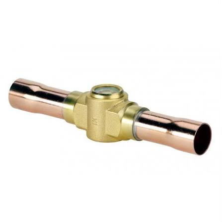سایت گلاس دانفوس SGI 22S جوشی 7/8 اینچ کد 014-0039 مجهز به نشانگر رطوبت مناسب سیستمهای تبرید، سردخانه و چیلر