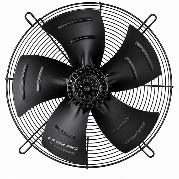 فن زیلابگ ۶۳ سانتیمتر سهفاز مدل YWF4D-630S-137/70 با موتور صنعتی قدرتمند و پروانه فلزی بالانسشده مناسب سردخانههای بزرگ و صنعتی