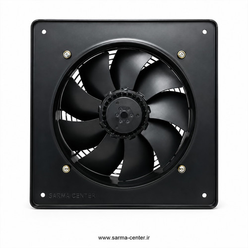 هواکش آکسیال زیلابگ 50 سانتیمتر تکفاز مدل YWF4E-500B-137/35 با موتور کممصرف و پروانه فلزی بالانسشده، مناسب تهویه صنعتی